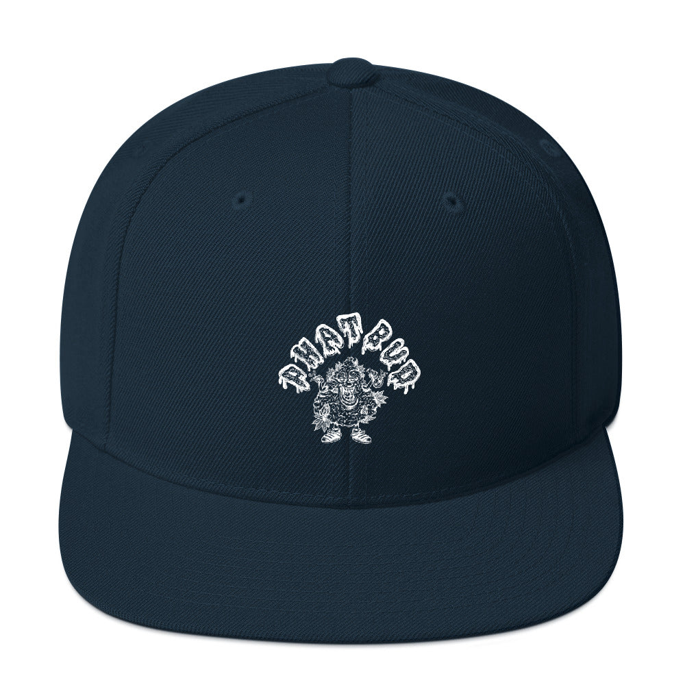 Phat Bud Classic (3D Puffed Embroidered Snapback) White